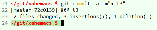 emacs git eshell win10 commit unicode 2022-11-16