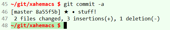 emacs git eshell win10 commit unicode 2022-11-16 86HF4