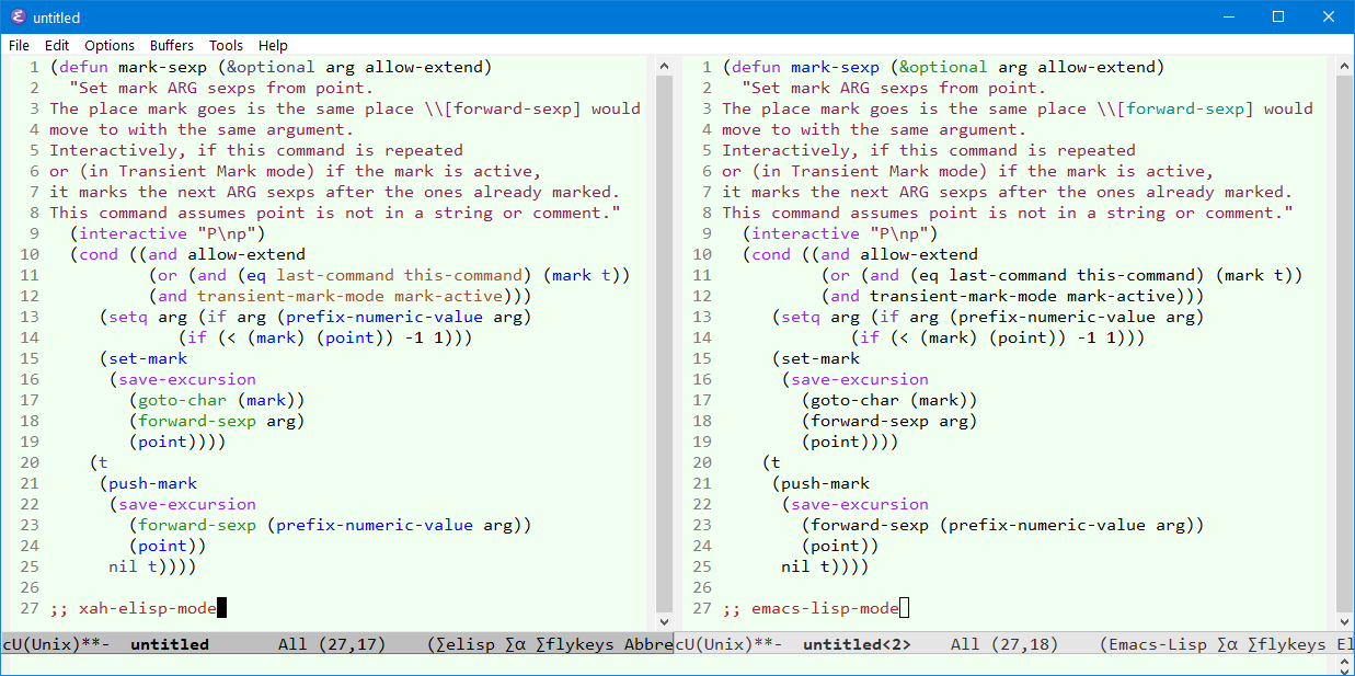 xah-elisp-mode vs emacs-lisp-mode 2021-08-02 3tTfw