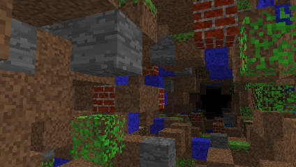 Minecraft4k JavaScript screenshot 2012