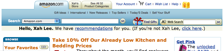 amazon.com tabs 2006