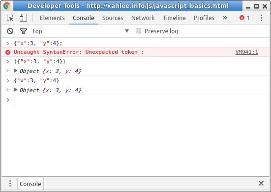 browser console js object syntax error 20161027