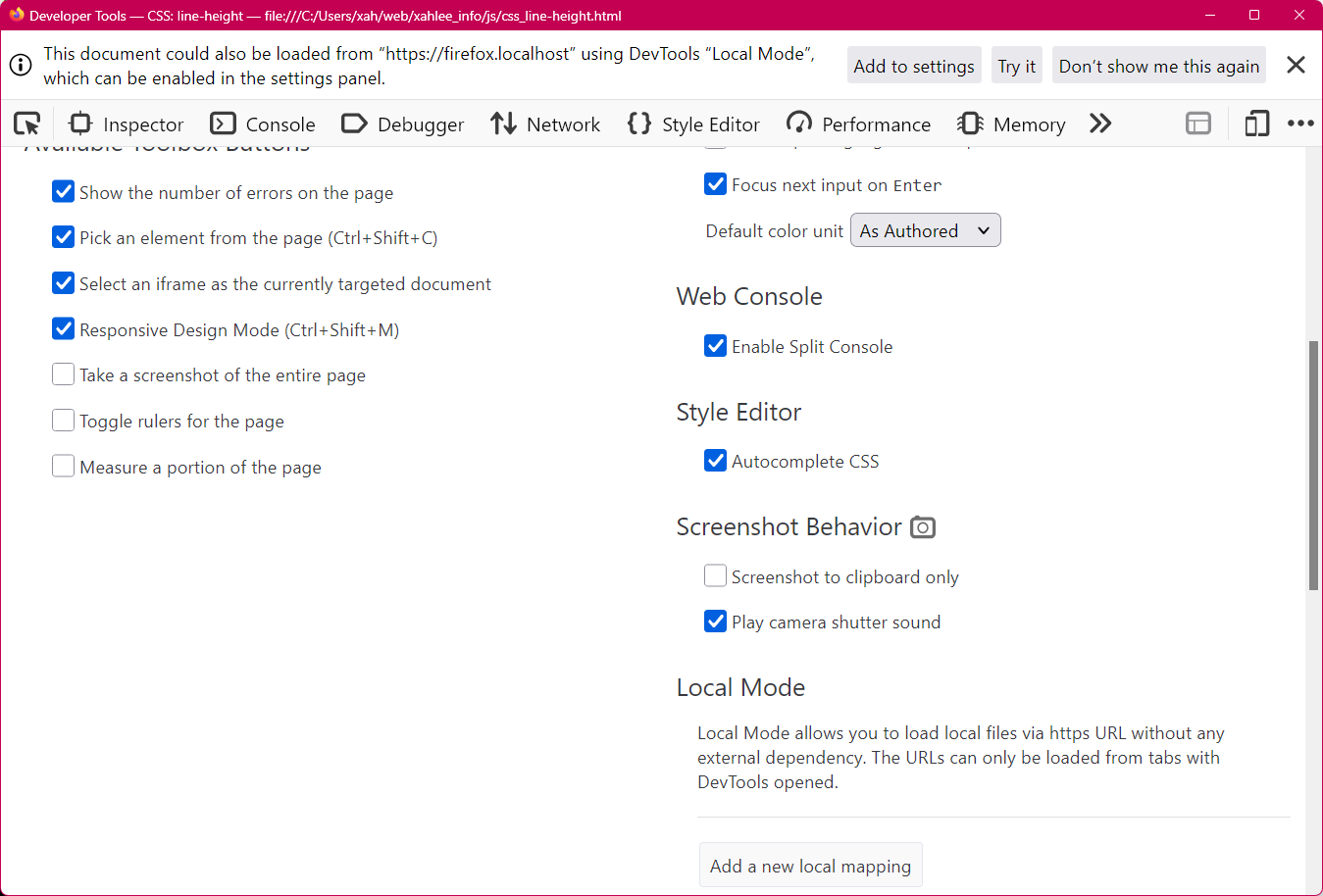 browser console local mode 2026-08-06 18db8 ll