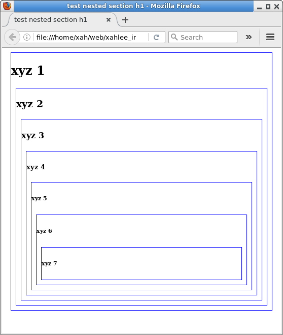 nested section h1