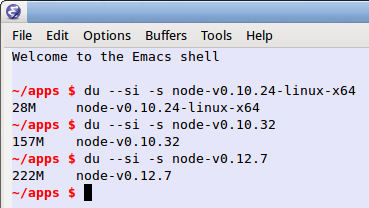 node.js size bloat