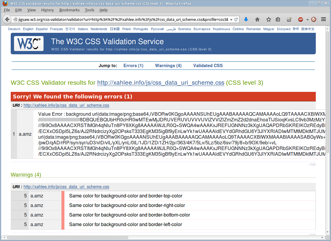 w3c css validation data uri scheme fail 2014-07-24