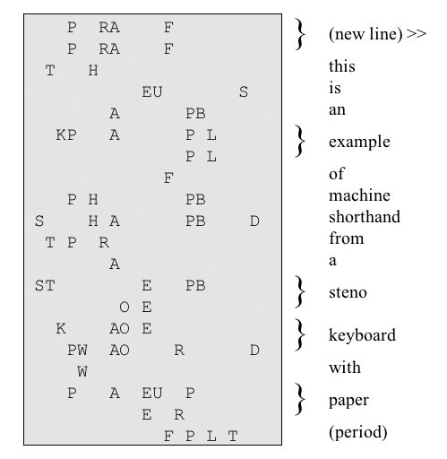 steno shorthand transcript 98301