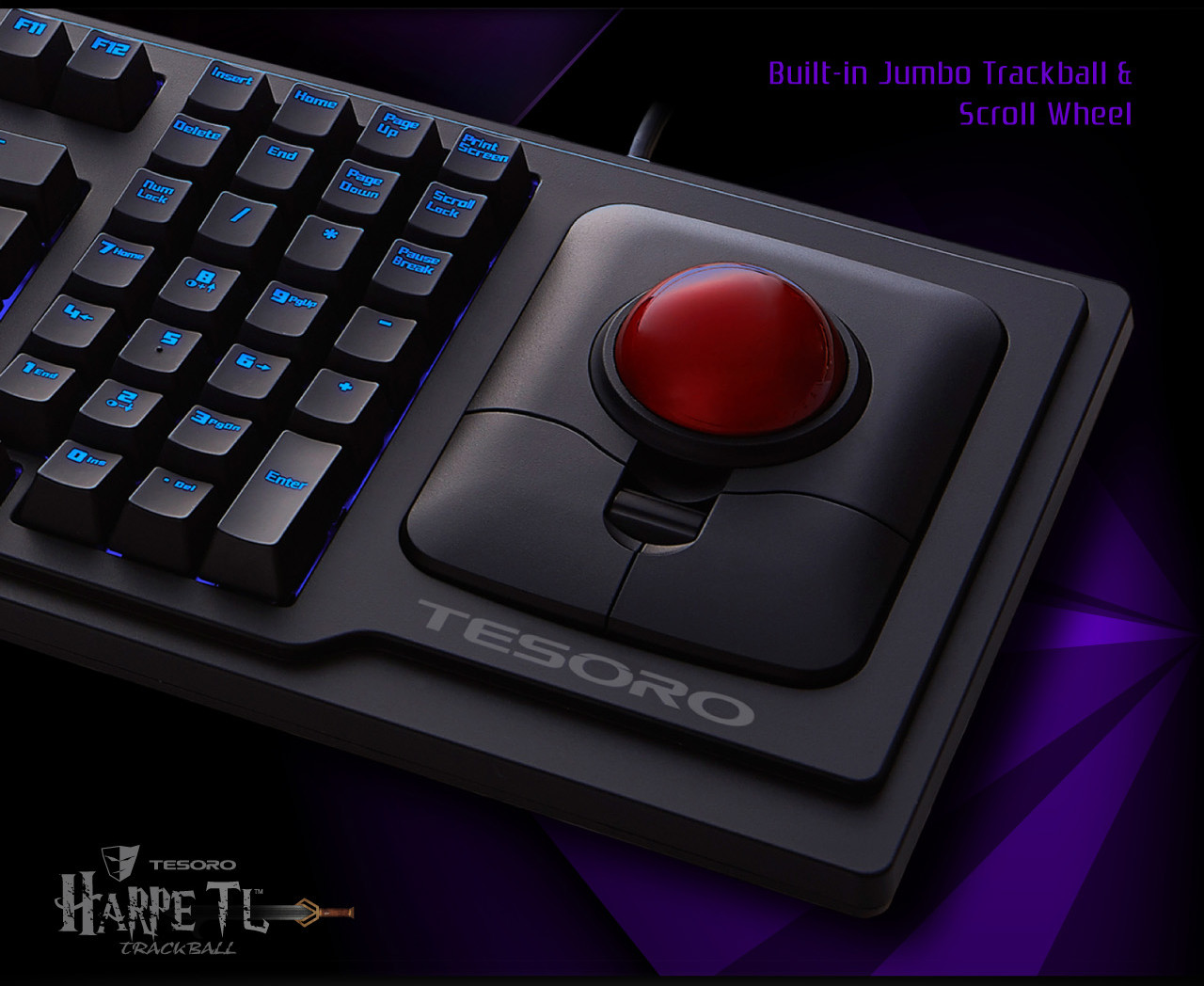 tesoro keyboard trackball