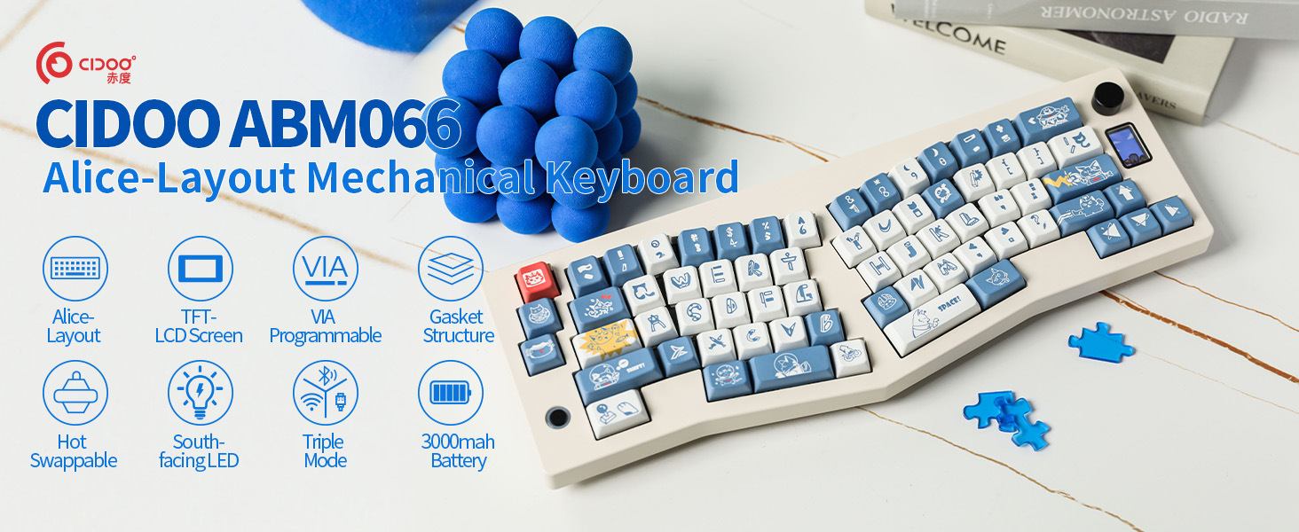 EPOMAKER CIDOO ABM066 keyboard YVG2j