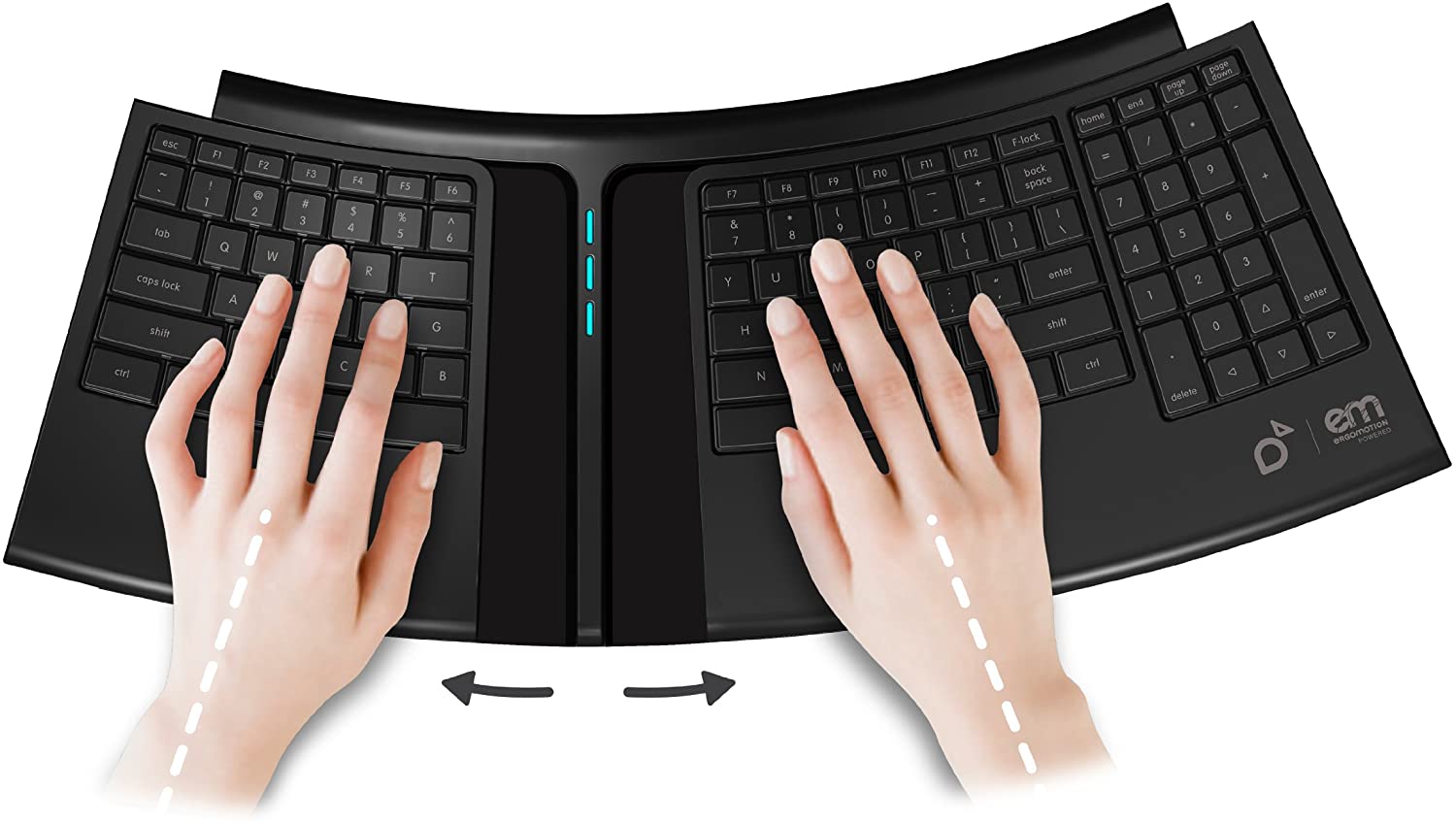 Smartfish Technologies k2418b ergomotion keyboard dSfgg