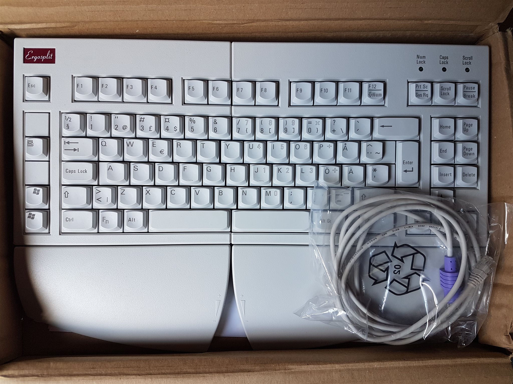 ergosplit keyboard 80365