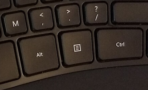 menu key Microsoft Sculpt 2021-05-26