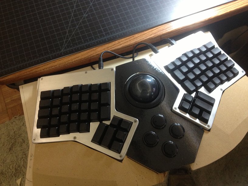 ergodox keyboard mod with trackball 2 2013-04-17