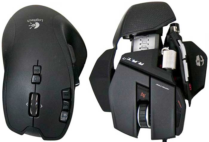 Logitech G700s vs Mad Catz rat mouse 25501