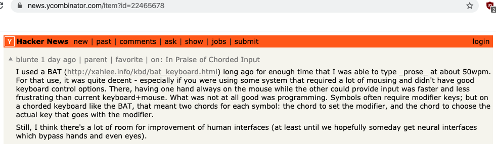 bat chording keyboard review 2020-03-03 yxxbh