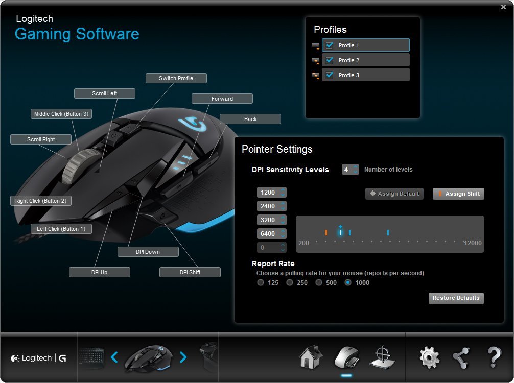 logitech g502 mouse software