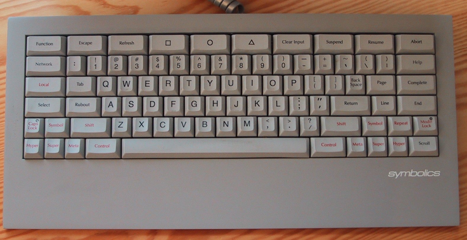 Symbolics keyboard PN 365407 130df