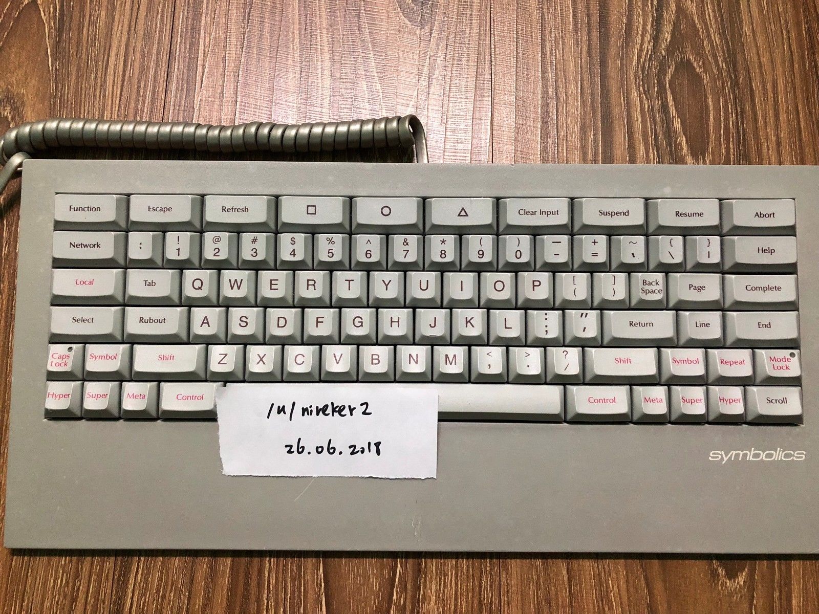 symbolics keyboard pn 365407 rev c dc50f
