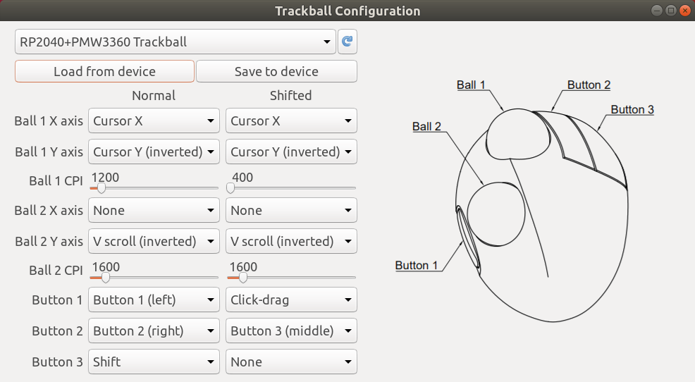 DIY two-ball trackball 2022 config
