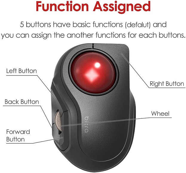 Elecom Bitra Trackball index finger 6ymS4