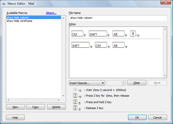 IntelliType Macro Interface