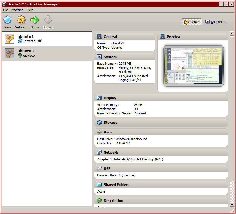 Oracle VM VirtualBox Manager screenshot 2012-10-14