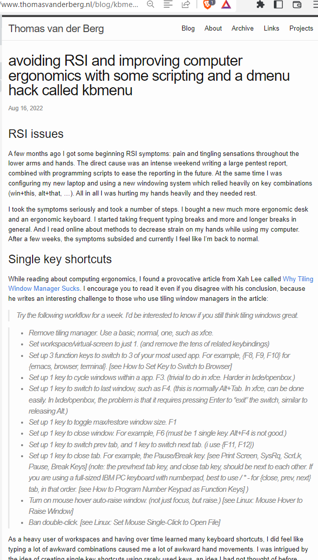 Thomas Van Der Berg tiling windows manager 2022-11-22