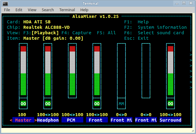linux alsamixer 2014
