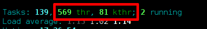 linux htop screenshot color thread 2015-12-27 threads