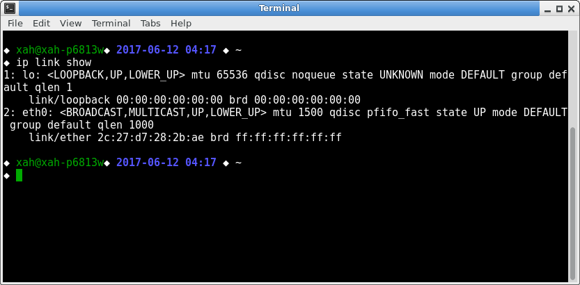 linux ip link show output 2017