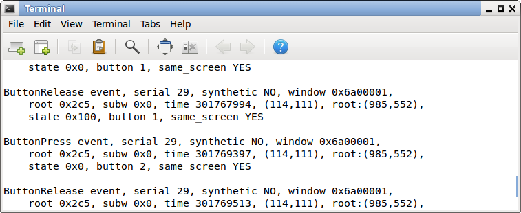linux x11 xev output 2015 11 08