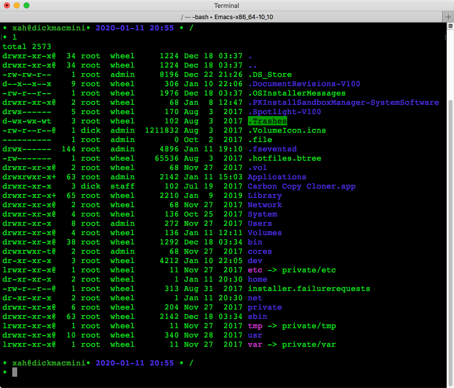 macos terminal root dir 2020-01-11 8nn85