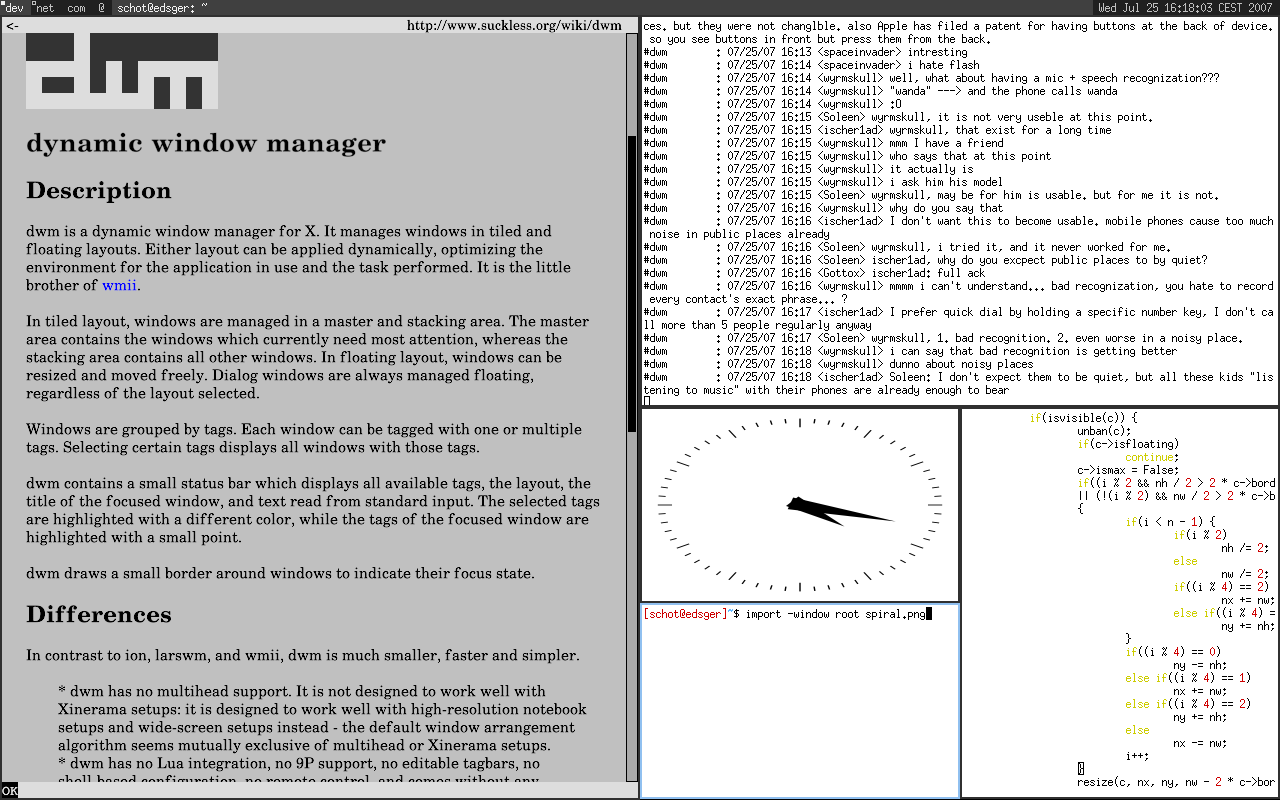 tiling windows dwm-spiral