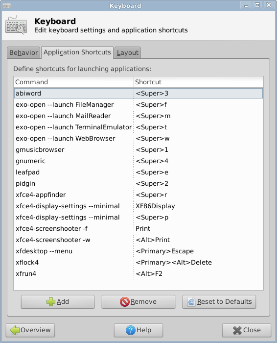 xfce keyboard setting panel 2013-06-01