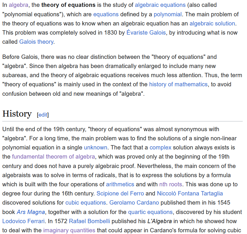 Theory of equations 2024-02-19