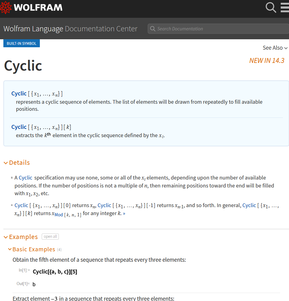 Wolfram language Cyclic 2025-08-14 252f9