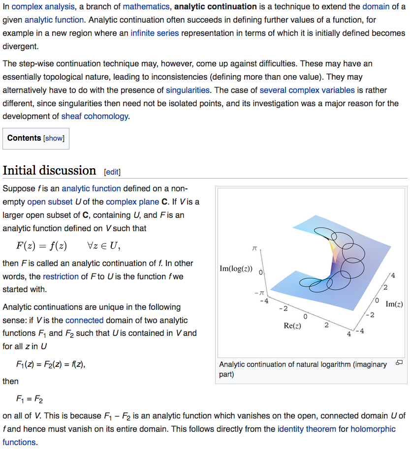 analytic continuation 2019-07-27 kz4gy