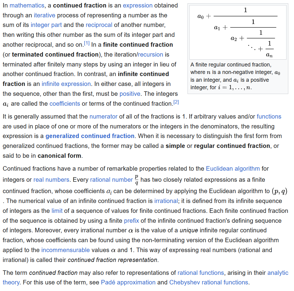 continued fraction 2023 278B