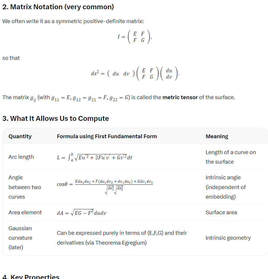 geometry first fundamental form 2026 27830