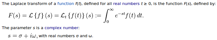 laplace transform formula