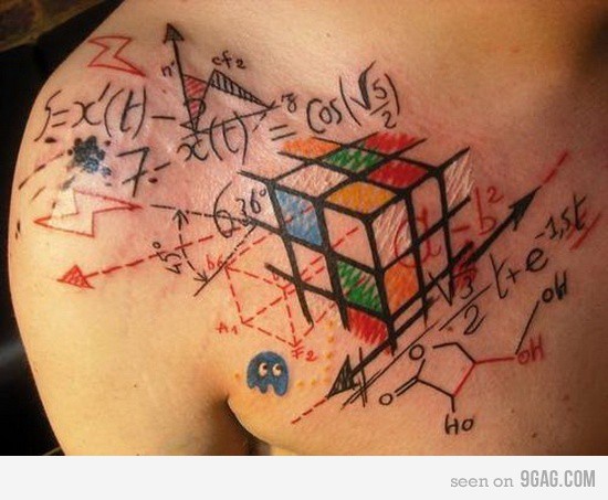 math rubiks cube tattoo 170353