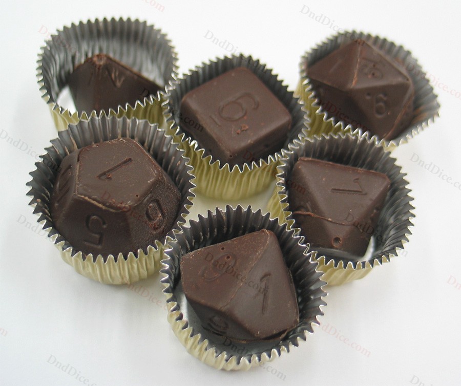 polyhedron chocolate dice