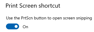 Windows 10 print screen key setting 2021-09-20