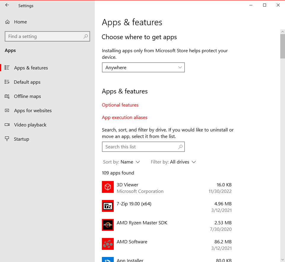 win10 app n features 2023-03-01