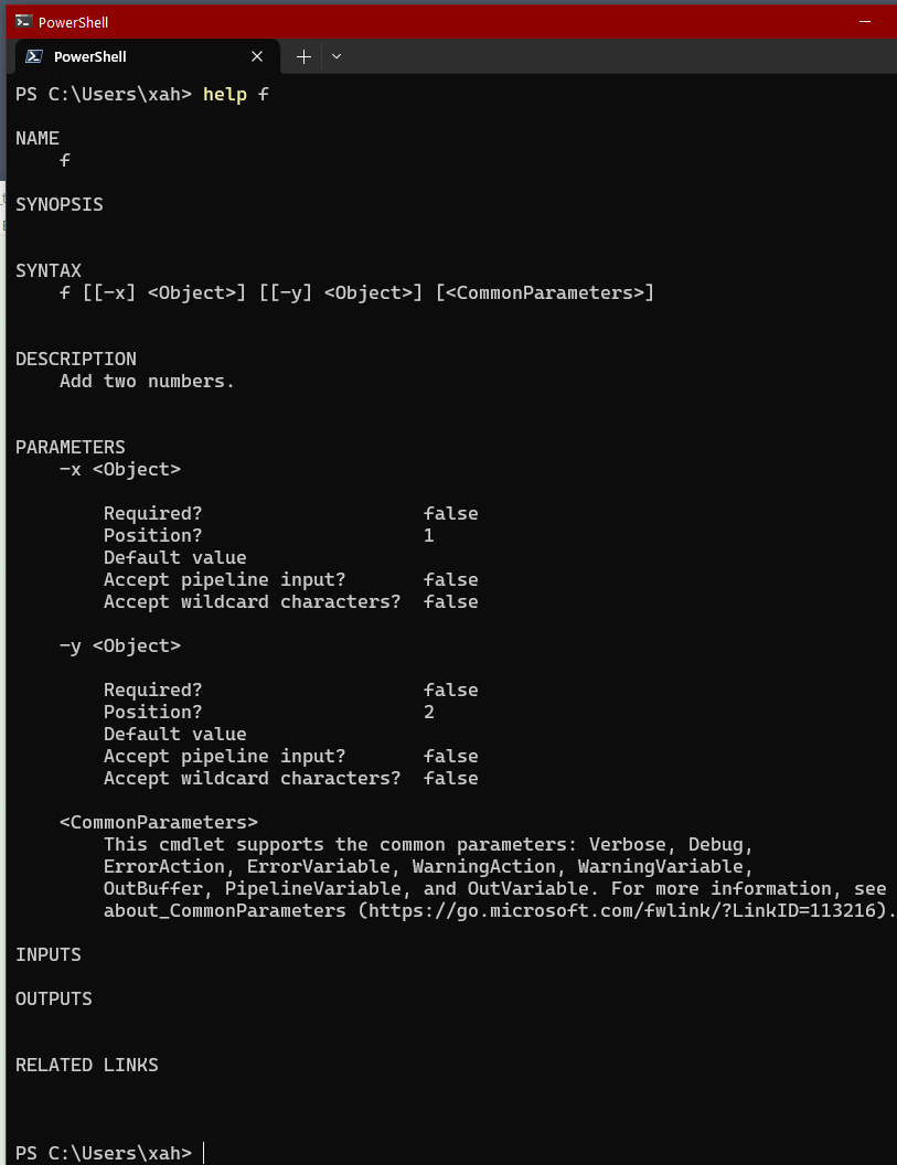 PowerShell help output 2024-03-13