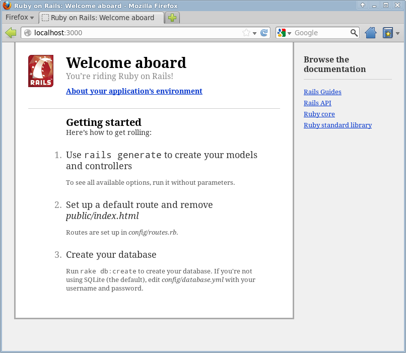 ruby on rails start screen 2012-12-08