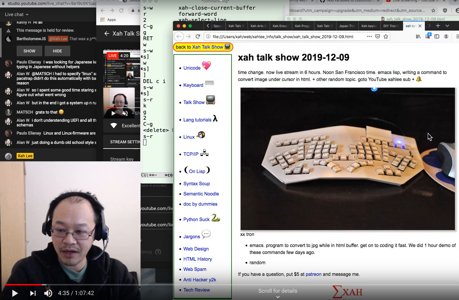 xah talk show 2019-12-09 3jzdm