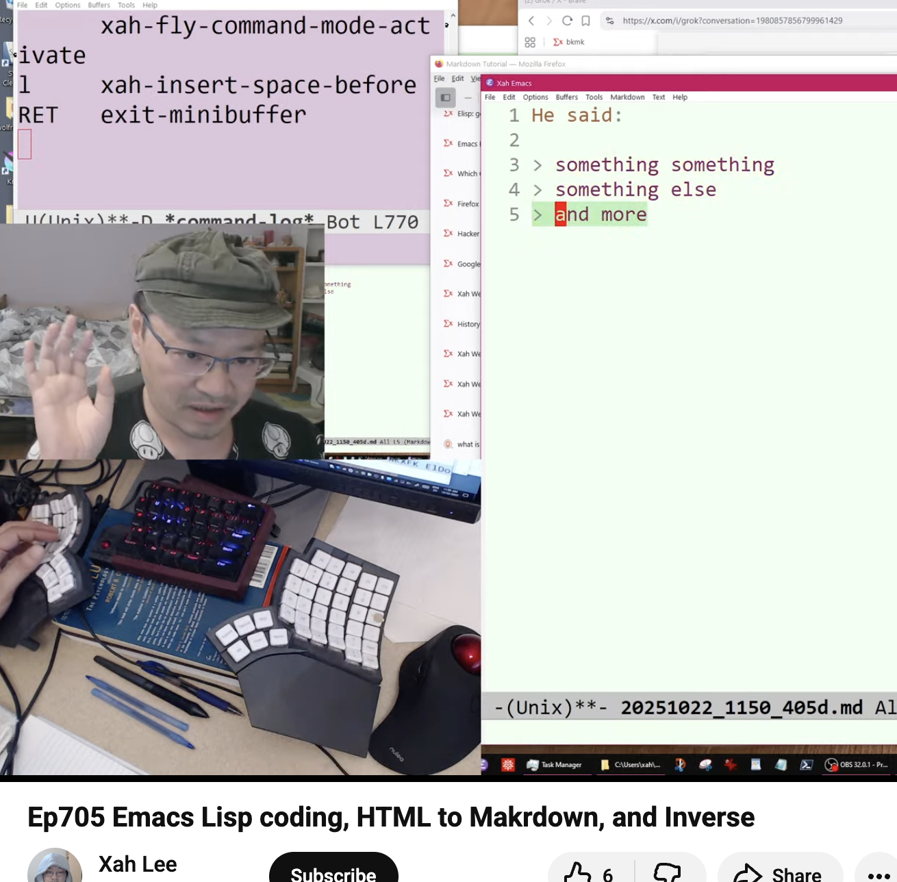 xah talk show ep705 markdown cnVzt