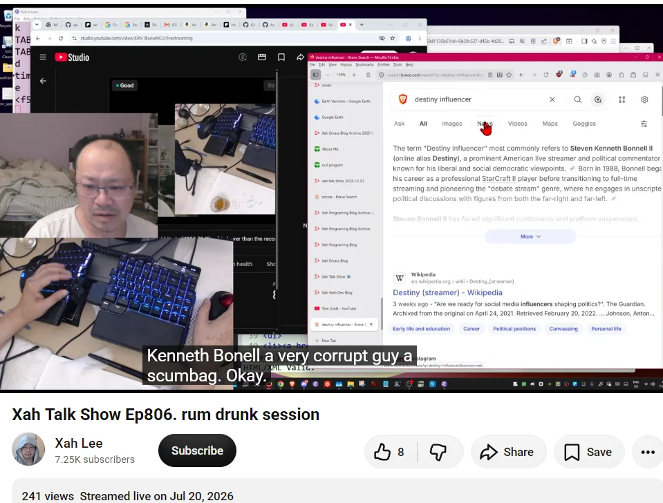 xah talk show ep806 2026-07-25 363bb ls