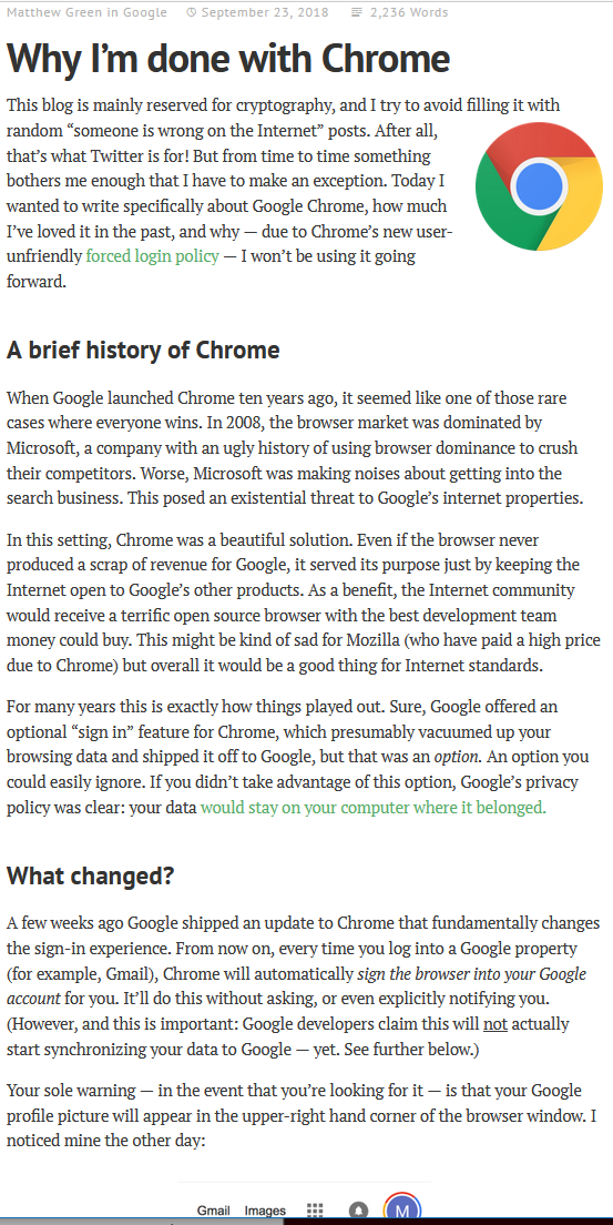 Google evil 2018 Matthew Green 2022-10-24